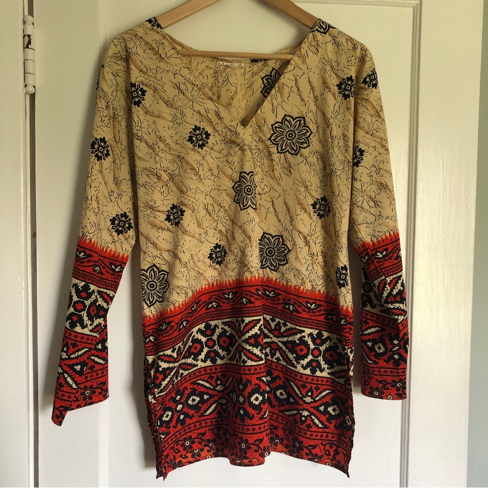 NWOT Silk Shirt Made in India